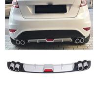 LohxA Labbro dello Spoiler del diffusore Posteriore del paraurti Posteriore dell'auto per Ford Fiesta, ABS, Argento/Nero,Silver Black