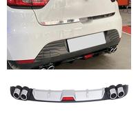 LohxA Labbro dello Spoiler del diffusore Posteriore del paraurti Posteriore dell'auto per Renault Clio 4, ABS, Argento/Nero,Silver Black