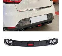 Labbro dello Spoiler del diffusore Posteriore del paraurti Posteriore dell'auto per Renault Clio 4, ABS, Argento/Nero,all Black