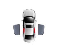 LohxA Parasole per Auto per Seat Ateca SUV 2016-2024, Parasole per finestrino Anteriore e Posteriore, Tenda Visiera in Nylon Magnetica Personalizzata,AII-Black-2PCS-Rear