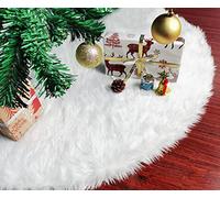 Loiina Tappeto per Albero di Natale, Gonna Albero di Natale 122cm Coprispalle per Albero in Pelliccia Sintetica per Decorazione di Festa di Natale