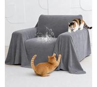 Loiion Gatto Divano, Copridivano Mobili Protector, Copridivani Impermeabile Resistente Alle Macchie E Ai Graffi per Cani e Gatti, Animali, Grigio, 260x180cm
