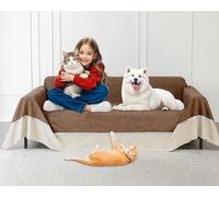 Loiion Gatto Divano, Copridivano Mobili Protector, Copridivani Impermeabile Resistente Alle Macchie E Ai Graffi per Cani e Gatti, Animali, Marrone, 380x230cm