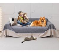 Loiion Gatto Divano, Copridivano Mobili Protector, Copridivani Impermeabile Resistente Alle Macchie E Ai Graffi per Cani e Gatti, Animali, Grigio, 380x230cm