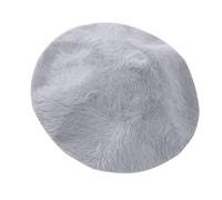 LOIJMK Autumn and Winter Hats - Berretto da donna Versatile Trendy Artist Hats lavorato a maglia e caldo, colore: Grigio chiaro, grigio., M