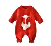 LOIJMK Baby Boys Girls Christmas Pose Fleece Romper Body Set Neonato, a, 18-24 Monate