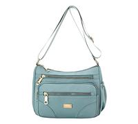 LOIJMK Borsa a tracolla da donna alla moda, semplice, tinta unita, multistrato, pratica, grande capacità, separazione dell'acqua, chiusura lampo, borsa a tracolla per attività all'aperto, borsa a