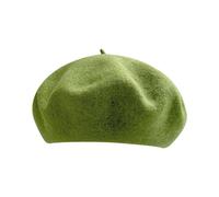 LOIJMK Cappelli Baschi Bambini Berretto Basco in Lana Berretto Francese Berretto Invernale per Artisti e Pittori Tinta Unita Donna Berretto Basco Francese Berretto Francese, verde, M