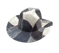 LOIJMK Cappello da cowboy western per uomo e donna, tesa larga, cappello da cowboy per costume, travestimento, cosplay bacio il cowboy (nero, M)