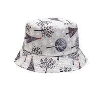 LOIJMK Cappello da pescatore casual per uomini e donne con stampa 3D, motivo batik, doppio pelo, visiera da esterno e sigaretta da donna, bianco, Taglia unica