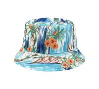 LOIJMK Cappello da pescatore casual per uomini e donne con stampa 3D, motivo batik, doppio pelo, visiera da esterno e sigaretta da donna, Blu, Taglia unica