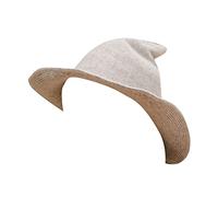 LOIJMK - Cappello invernale di Halloween, top a punta, tinta unita, divertente berretto lavorato a maglia con grande tesa Cap donna inverno, grigio scuro, Taglia unica