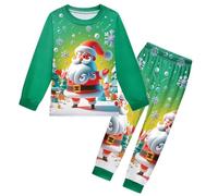 LOIJMK Children's Cosplay Christmas Costume Girls' Long Sleeved Pants Suit Baby Girl Abbigliamento 68, verde, 3-4 Jahre