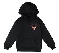 LOIJMK Christmas Deer Print - Felpa con cappuccio Foreign Trade Autumn and Winter Leisure Loose Children's Hoodie pagliaccetto neonata, Nero , 6-7 Jahre
