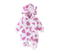 LOIJMK Ding Dong Baby Boys Girls Winter Fleece Hooded Romper r Body Donna, a, 12-18 Monate