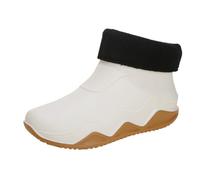 LOIJMK Donna and Men's Spring Summer Autumn and Winter Short Sleeved Cotton Detachable and Washable Outdoor Fashion Work Fishing Kitchen Non Slip Couple Warm Rubber Shoes Rain Boots Offerta, bianco