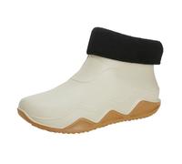 LOIJMK Donna and Men's Spring Summer Autumn and Winter Short Sleeved Cotton Detachable and Washable Outdoor Fashion Work Fishing Kitchen Non Slip Couple Warm Rubber Shoes Rain Boots Offerta, beige