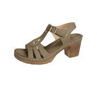 LOIJMK Donna Casual Side Hollow Fibbia per cintura Tacco spesso Scarpe Romane Sandali Estivi Moda Donna Sandali Jack Sandali Donna, caffè, 43 EU