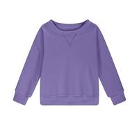 LOIJMK Felpa da ragazza, con scollo rotondo, oversize, alla moda, a maniche lunghe, per ragazze, oversize, con cappuccio, Lilla, 5-6 Jahre