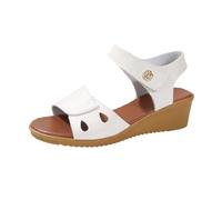 LOIJMK Fibbia laterale casual con fondo piatto, scarpe romane, sandali estivi da donna, sandali da donna alla moda, sandali con zeppa, bianco, 41 EU
