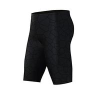 LOIJMK Funky, pantaloncini da bagno da uomo, taglie grandi, da nuoto, da uomo, leggings, corti, oversize, per sport acquatici, alla moda, da spiaggia, da fitness, Nero , XXXXL