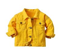 LOIJMK Giacca di jeans per bambini, con bottoni, per il tempo libero, per bambini, 152, gold, 4-5 Jahre