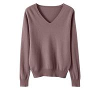 LOIJMK Lightweight Sweaters for Girls Cute V Neck Soft Knit Maglione Teens Casual Loose Spring Long Sleeve Tops 5 15 anni Cardigan per neonati e ragazze, Lilla, 6-7 Jahre