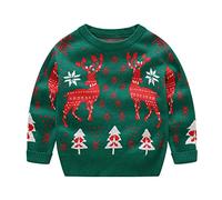 LOIJMK Maglione per neonata e ragazza, con stampa di carattere, maglione caldo, per il tempo libero, cardigan da donna, nero, verde, 2-3 Jahre