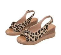 LOIJMK Sandali da donna con tacco obliquo e bocca di pesce, fibbia cava laterale, fondo piatto, scarpe romane, moda estiva, sandali da donna fitness scarpe da donna, caffè, 40 EU