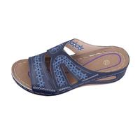 LOIJMK Sandali Ortopedici Donna Sandali Comodi Sandali Sandali Con Zeppa Con Supporto Arco Plantare, 2025 Infradito Scarpe Donna Larghezza H 40, Blu, 41 EU