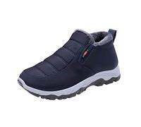 LOIJMK Scarpe invernali da donna, foderate, invernali, impermeabili, da trekking, per attività all'aria aperta, invernali, calde, da lavoro, da lavoro, Blu, 41 EU