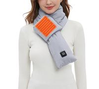 LOIJMK Sciarpa riscaldata ricaricabile, scialle elettrica intelligente, mini sciarpa USB per il freddo, con 3 livelli di riscaldamento, spegnimento automatico, per uomini e donne, grigio., Taglia