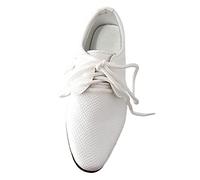 LOIJMK Stile studente bambino casuale inglese guida bambino scarpe bambino 18, bianco, 11 Years