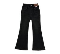 LOIJMK The Girls Wide Leg Denim Jeans da ragazza, taglia 98, Nero , 7-8 Jahre