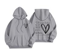 LOIJMK to The Person Behind The Pattern Border Children's Felpa con cappuccio Everything Autumn and Winter Leisure Loose Bio Abbigliamento, grigio., 11-12 Jahre