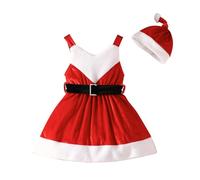 LOIJMK Toddler Baby Girl Christmas Dress Santa Red Tulle Dress Flower Girls Dresses Fall Winter Outfits Paillettes Shirt Kids, Colore: rosso, 2-3 Jahre