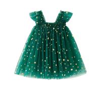 LOIJMK Toddler Christmas Tutu Dress Baby Girl Sleeveless Layered Tulle Dress Little Girl Dresses Christmas Outfit Girl Short Vita Alta Piegato Pattinaggio Tennis Scuola, d, 18-24 Monate