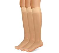 Loiluliy 3 Paia 20 DEN Gambaletti Donna Elevata Elasticità Gambaletto Donna Trasparente Nero Confortevole Traspirante E Indossabile Senza Pressione Nylon Calze Taglia Unica