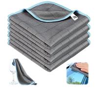 Loiluliy 4 Pezzi Panni Microfibra Auto, Senza Traccia Stracci Microfibra Carbonio Riutilizzabile Panno Magico Panno in Microfibra Per Auto Adatto Per Cucina, Casa, Vetro 30 * 30cm 400GSM