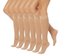 Loiluliy Gambaletti Donna 40 Denari 6 Paia Calzettoni Donna Confortevole Traspirante E Indossabile Senza Pressione Nylon Calze Donna Taglia Unica