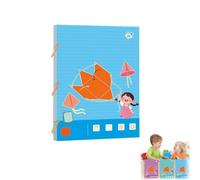 Loimol Pull String 3D Geometry Learning Book, Pull String 3D Geometria Manuale, Formule per insegnare volume e superficie, giocattolo Boutiquefortun con solidi 9/12/15, geometria per principianti (C)