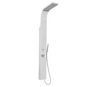 LOIRA PANNELLO COLONNA DOCCIA A PIOGGIA IDROMASSAGGIO CASCATA ACCIAIO INOX