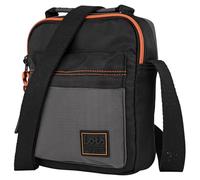 Lois - Borsa A Tracolla Uomo In Pelle Compatta - Design Elegante E Funzionale Per Ogni Giorno - Borsello Uomo Tracolla Pelle Con Tasche Multiple - Tracolla Uomo Piccola Da Viaggio E Lavor, Nero-grigio