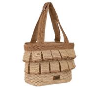 Lois - Borsa da spiaggia in rafia da donna ideale per lestate. Capazos Mimbre Mujer Estilo Rústico Elegante y Ligero, Naturale