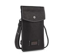 Lois - Borsa piccola a tracolla per Donna Vera Pelle. Cinturino lungo regolabile e rimovibile., Nero