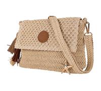 Lois - Borse a tracolla in rafia da donna, stile casual elegante. Borsa a tracolla estiva da donna per la quotidianità moderna, Naturale