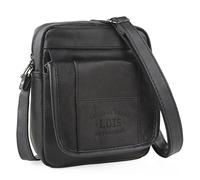 Lois - Borsello Uomo Tracolla Pelle elegante da giorno, Borsello Tracolla compatto in vera pelle per ogni esigenza, Nero