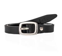 Lois - Cinture da donna Vera Pelle - Flessibile e Resistente Cintura Donna Pelle con Fibbia in metallo - Alta Qualità Elegante Cinture Donna per Lavoro, uso Quotidiano - Cintura Donna S, Nero-Argento