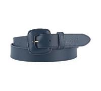 Lois - Cinture da donna Vera Pelle - Flessibile e Resistente Cintura Donna Pelle con Fibbia in metallo - Alta Qualità Elegante Cinture Donna per Lavoro, uso Quotidiano - Cintura Donna Sottile, Marino