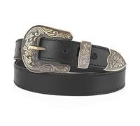 Lois - Cinture da donna Vera Pelle - Flessibile e Resistente Cintura Donna Pelle con Fibbia in metallo - Alta Qualità Elegante Cinture Donna per Lavoro, uso Quotidiano - Cintura Donna Sottile Ma, Nero